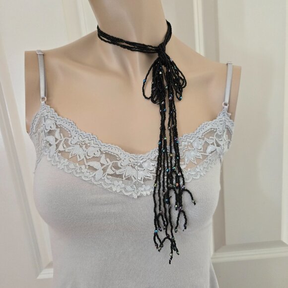 Multi-strand Beaded Convertible Necklace 44" - Picture 4 of 10